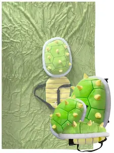 Three in one green blanket, backpack, pillow