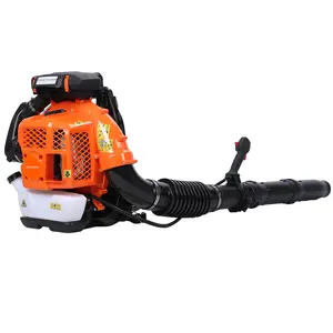 Gas Leaf Blower, 2-Stroke Engine 80CC 3HP Backpack Leaf Blower, High-Velocity 900 CFM, 92.2M/SE, 2.3L Tank Backpack Blowers Gas Powered Snow Blower for Lawn Care (Orange)