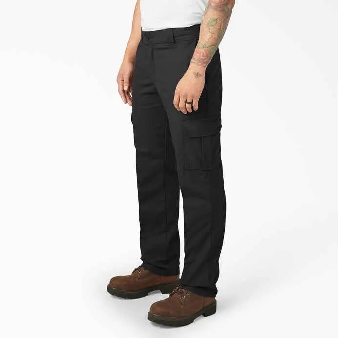 Dickies Men's Flex Regular Fit Cargo Pants - Menswear, Plain Pockets, Straight-Leg, Durable Workwear Fabric for Stylish Casual, Office Use, Cargo Trousers, 40X30, Mid Waist, Clothes
