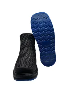 Botin Petatillo Suela Azul Doble Cierre 100%Piel