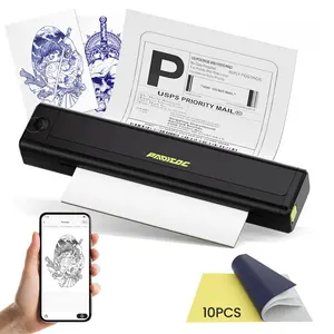 PADIEOE Tattoo Stencil Printer - Wireless Bluetooth Portable Thermal Copier Machine Compatible with Smartphones & PC Cordless Suit for A4 Size Transfer Paper