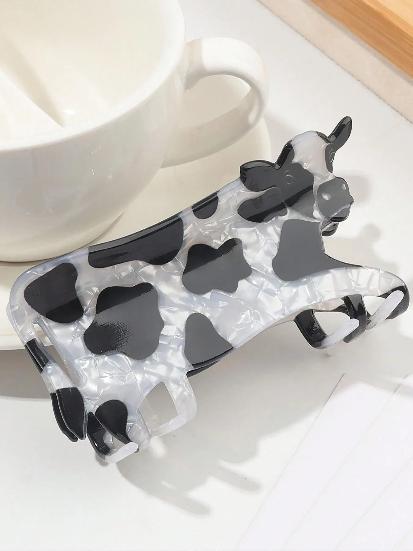 Cute Cow Pattern Hair Claw Clip In Claw, Super Cute Clips, Fun Claw Clips, Fashionable Hair Accessories for Women & Girls, Casual Versatile Hair Accessories for Daily Wear