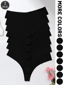 7-piece set of women's black underwear, Minimalist, sexy and lightweight, suitable for daily activities, leisure, and sports.