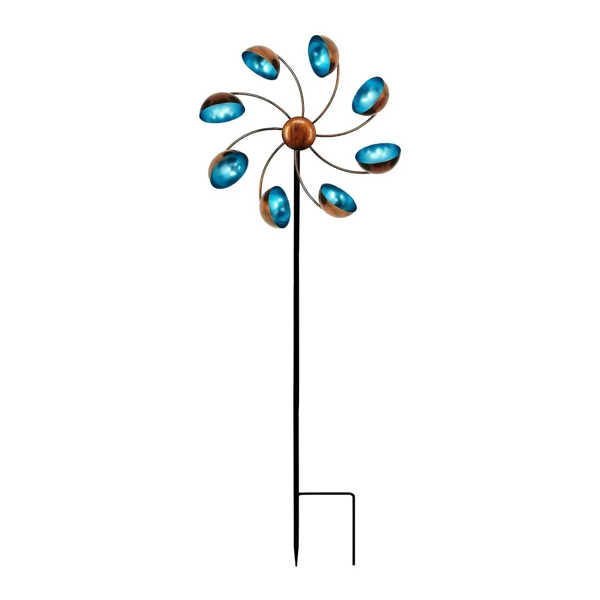 Metal Wind Spinner, 1 Count Garden Outdoor Flower Shaped Windmill, Rotating Motion Windmill for Garden Yard Outdoor Decoration, Garden Accessories