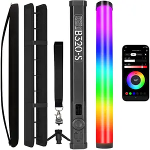 RGB Tube Light, 5200mAh  Handheld Light Stick, 360?Full Color LED Video Lighting Wand, 2500K-9900K, 21 Scenes, CRI 96+, for Studio Photography Vlog Recording Streaming
