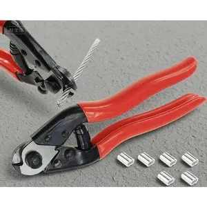 Heavy Duty Stainless Steel Wire Rope Cutter for Metal Fence Deck Railing Bike Housing - CR12 Aircraft Grade - 1/8" 5/32" Precision Cutting - Durable Reusable Tool