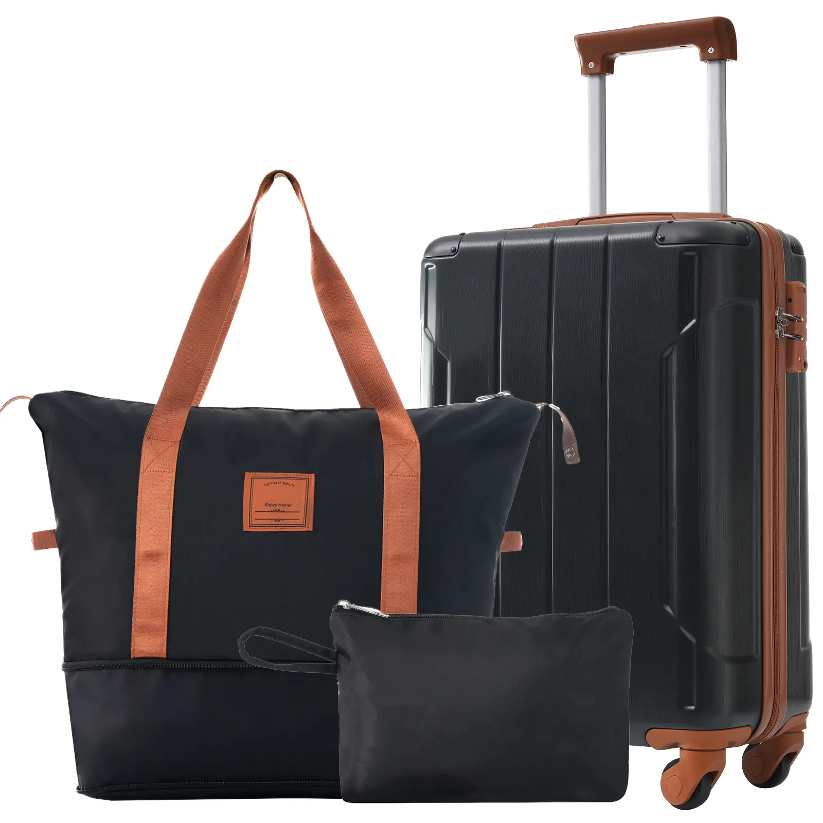 Hardshell Luggage Sets 3 Piece Carry-on Suitcases with Wheels, TSA Lock for Men Women Travel Bags Traveling Bag