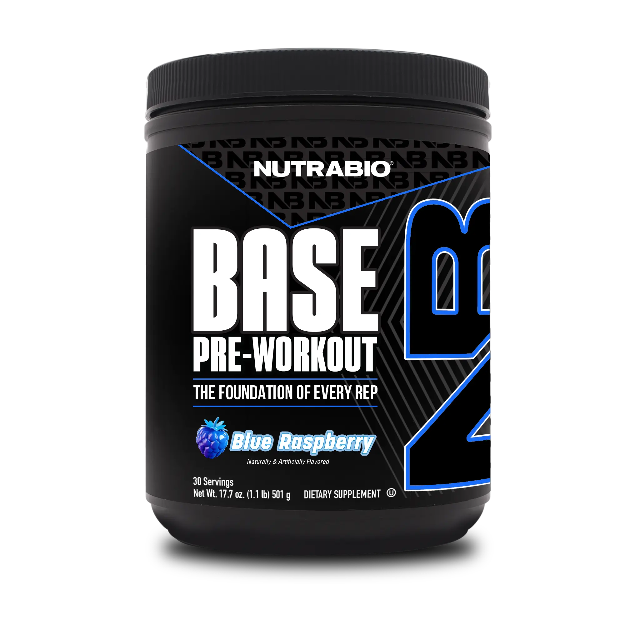 NutraBio Supplements Base Pre-Workout - Daily Pre-Workout for Men & Women with 200mg Caffeine, Beta Alanine and L-Citrulline - 30 Servings