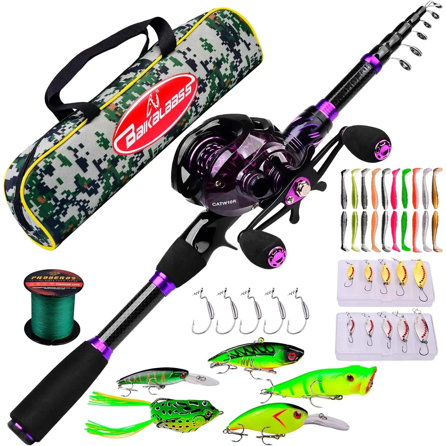 A:Baitcasting Combo 6.9FT+Right Handed Reel