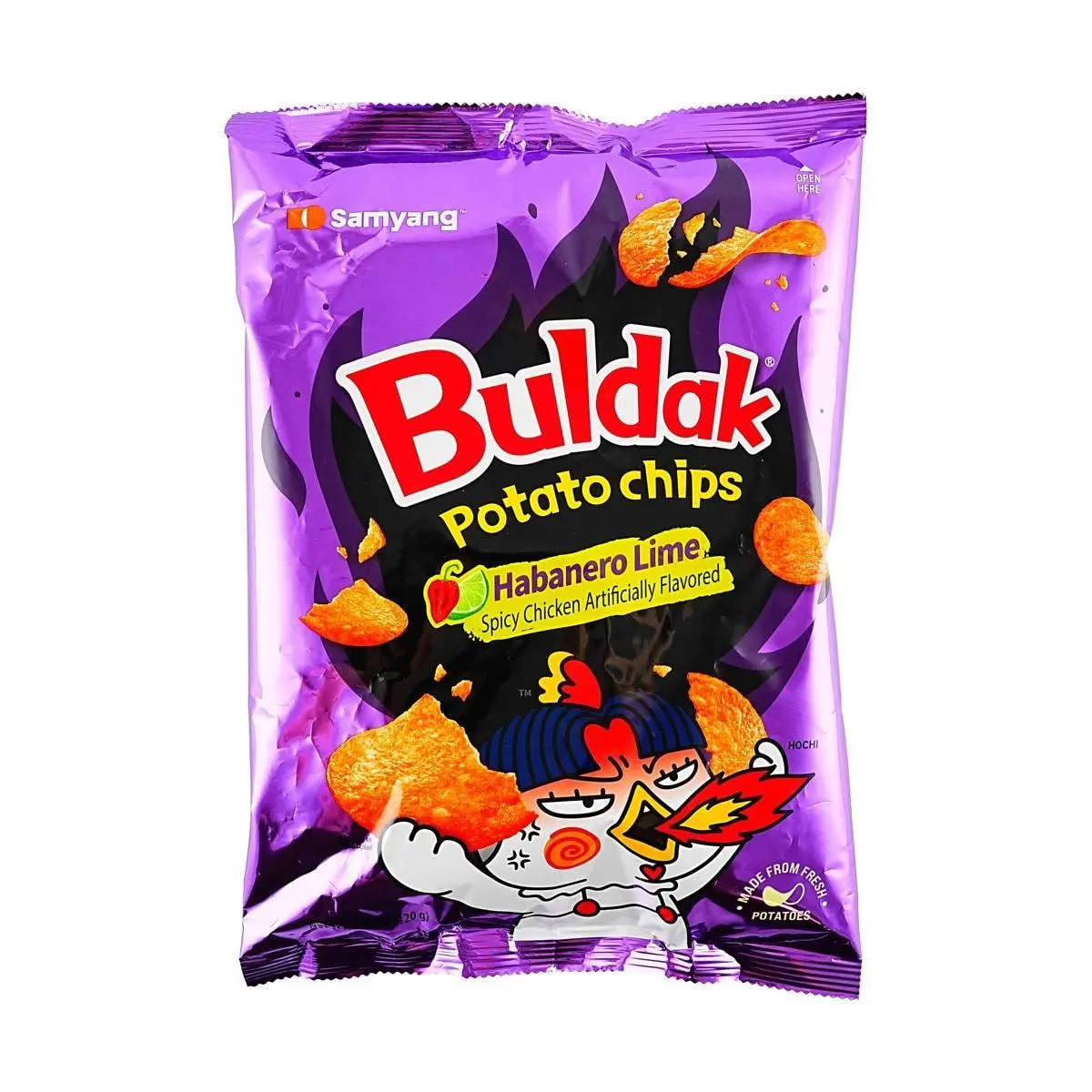 SAMYANG Buldak Hot Chicken Flavor Chips - Spicy Havana Chili Lime 120g | Korean Snack