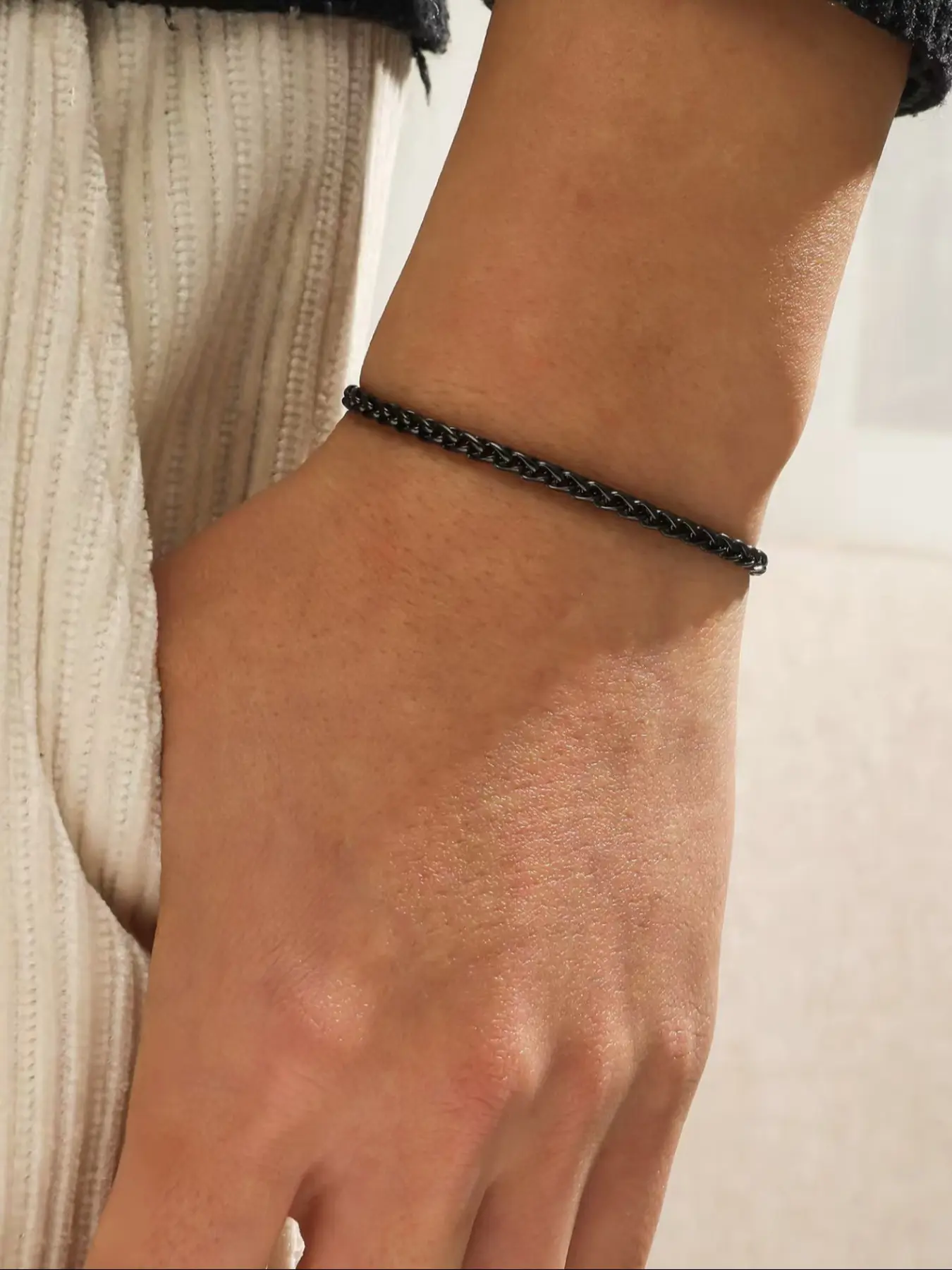 Fashionable 2.5mm Stainless Steel Dragon Bone Chain Bracelet, Unisex Commuter Jewelry, Casual Style, All Seasons Accessory, Trendy Bangle, Stainless Steel Bangle