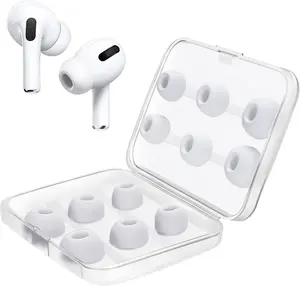 6 Pairs Replacement Ear Tips for AirPods Pro and AirPods Pro 2nd Generation with Noise Reduction Hole, Silicone Earbuds Tips