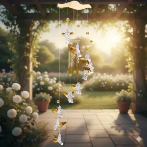 Cupid Wind Chime with Adjustable Bells: Dorm Room Decor, Heartwarming Gift for Graduation Friendship, Perfect for Doors, Windows & Balcony Home Decor, Outdoor Wind Chimes.
