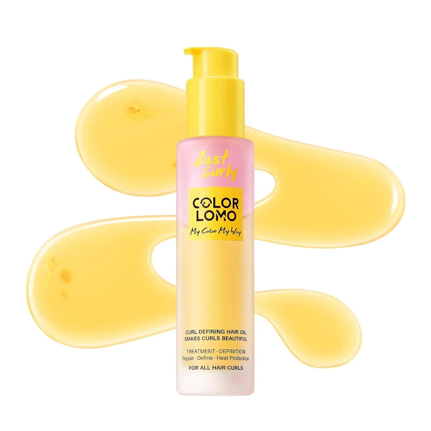 COLORLOMO | Styling & Curl Defining Hair Oil Serum | 4-in-1 styler | Heat Protection | 24 hour Touchable Hold