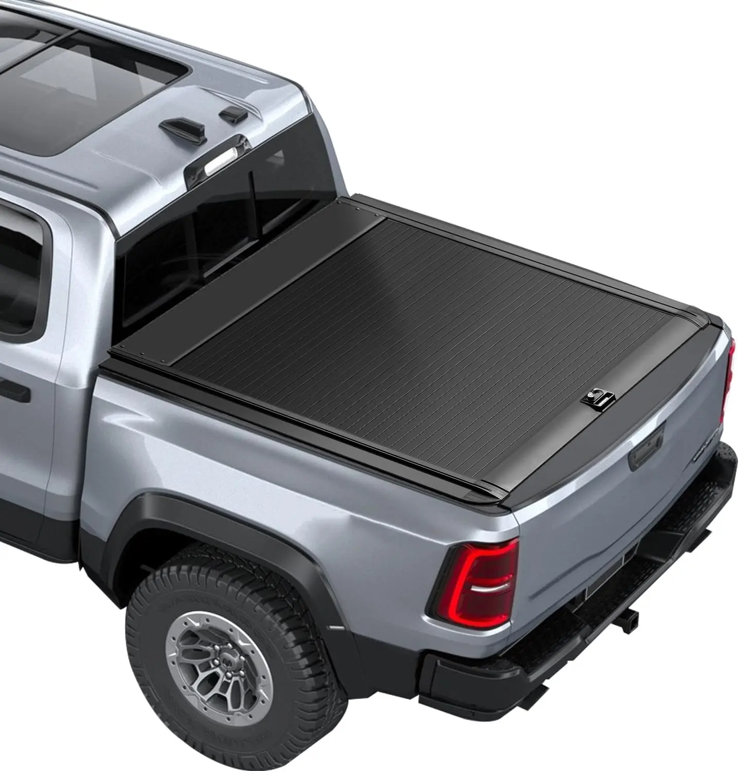 Retractable Truck Bed Tonneau Cover with Combination Lock, Water Resistant, Leak-Proof, Corrosion Resistance, Easy Installation, Compatible with 2009-2026 Ram 1500 (5'7"/67.4" Bed) Car Exterior Accessory, Travel, Keyfree Lock, Friends, Us, Rope Pull Close