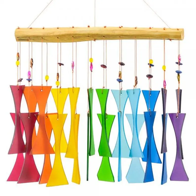 Rainbow Beaded Glass Chime