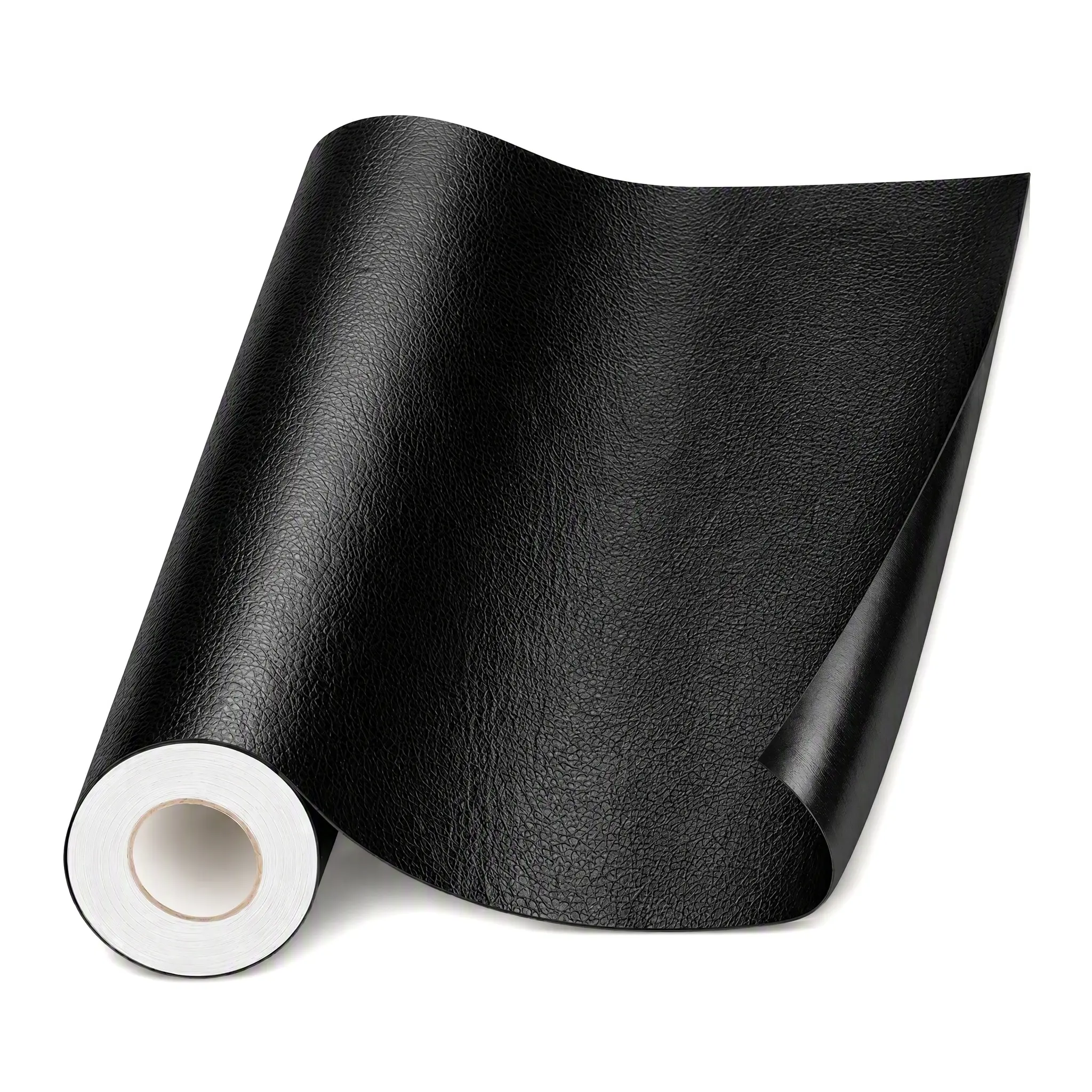[SummerWins] Black Self-Adhesive Leather Repair Patch Roll, Waterproof Wear Resistant PU Leather Tape for Couch, Car Seat, Sofa, Office Chair, Handbag, Jackets & Vinyl Furniture Quick Hole Scratch Fix DIY Restoration Sticker