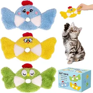 Retro Shaw Bird Cat Toy with Catnip & Silvervine - Interactive Realistic Kitten Toy with Crinkle Sound for Indoor Cats, Best Cat Kick Toy to Satisfy Natural Hunting Instincts