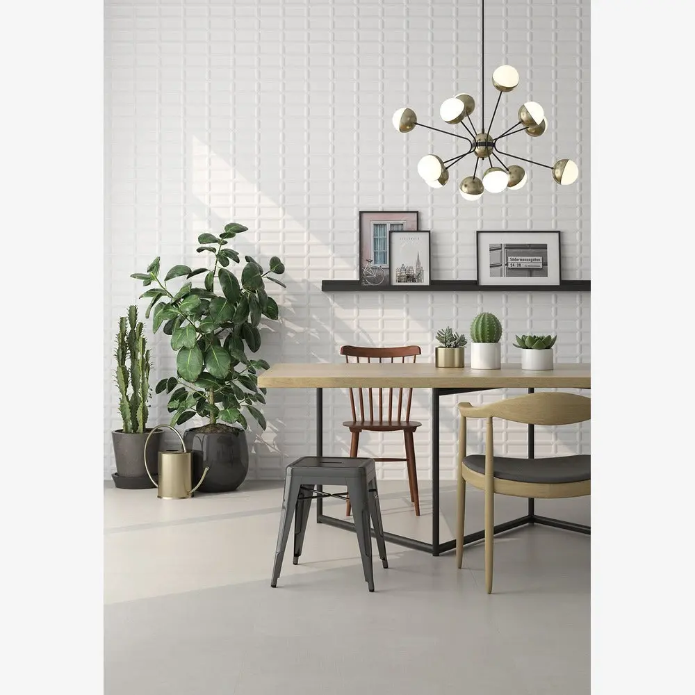 Timeless Ice White Reversed Beveled 3x6 Ceramic Tile