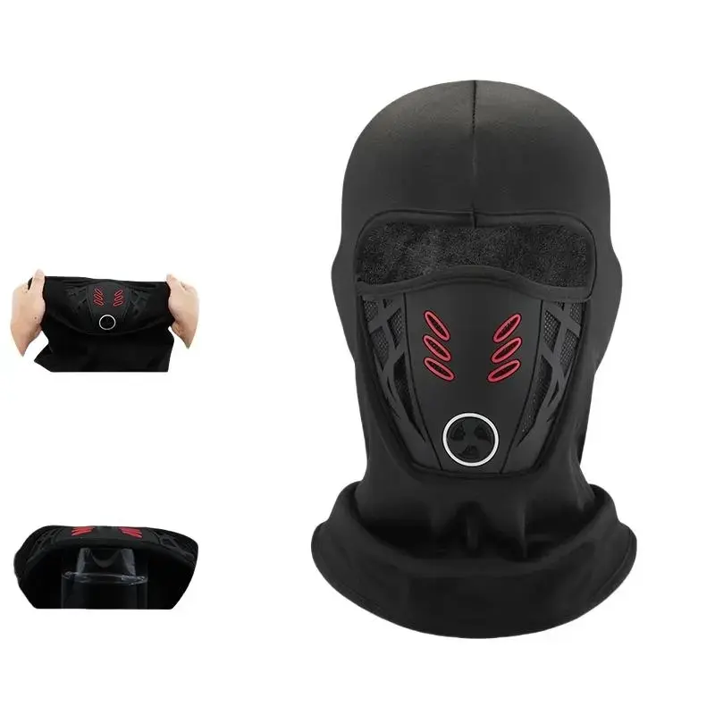 Windproof Dustproof Breathable Winter Warm Balaclava Thermal Face Mask for Skiing Motorcycle Cycling Men Women Black