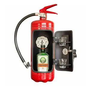 Fire Extinguisher Mini Bar, Bar Setup, Firefighter Gift Set, Creative Fire Theme Wine Rack, Tanked Drinkware Kit, Ideal for Men & Wine Collectors