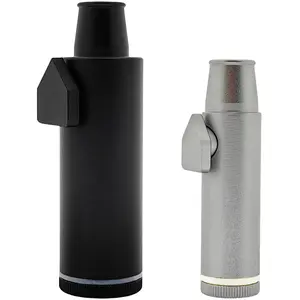 Metal Ieak-proof Bottle (3nd Generation Upgrade Version) (Black high-capacity）(Silver small capacity) Portable Pepper Shaker (2 pack) Kitchen Seasoning