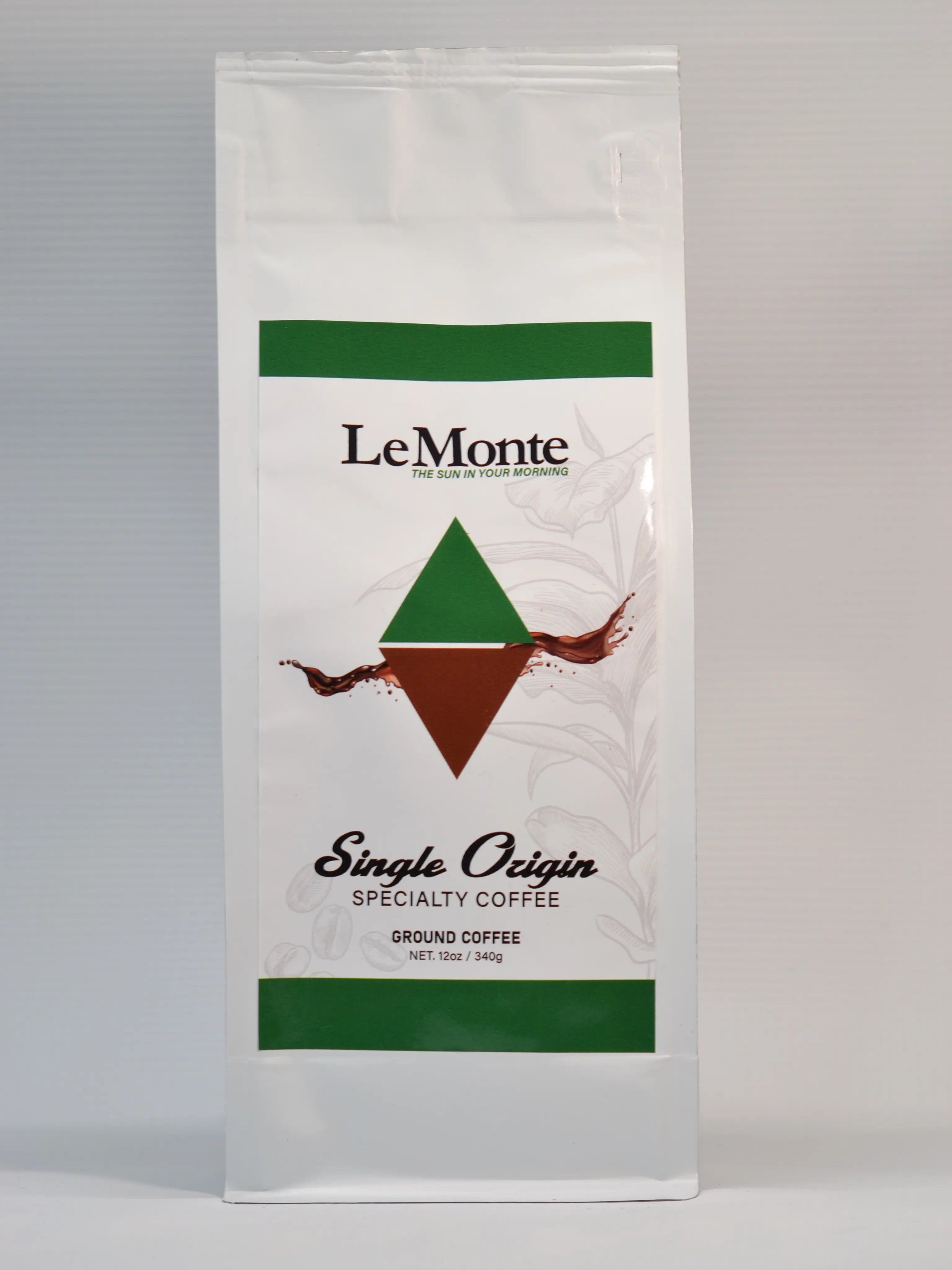 Le Monte Medium Roast Single Origin Ground Coffee with Floral Grapefruit and Cocoa Notes, Smooth Finish