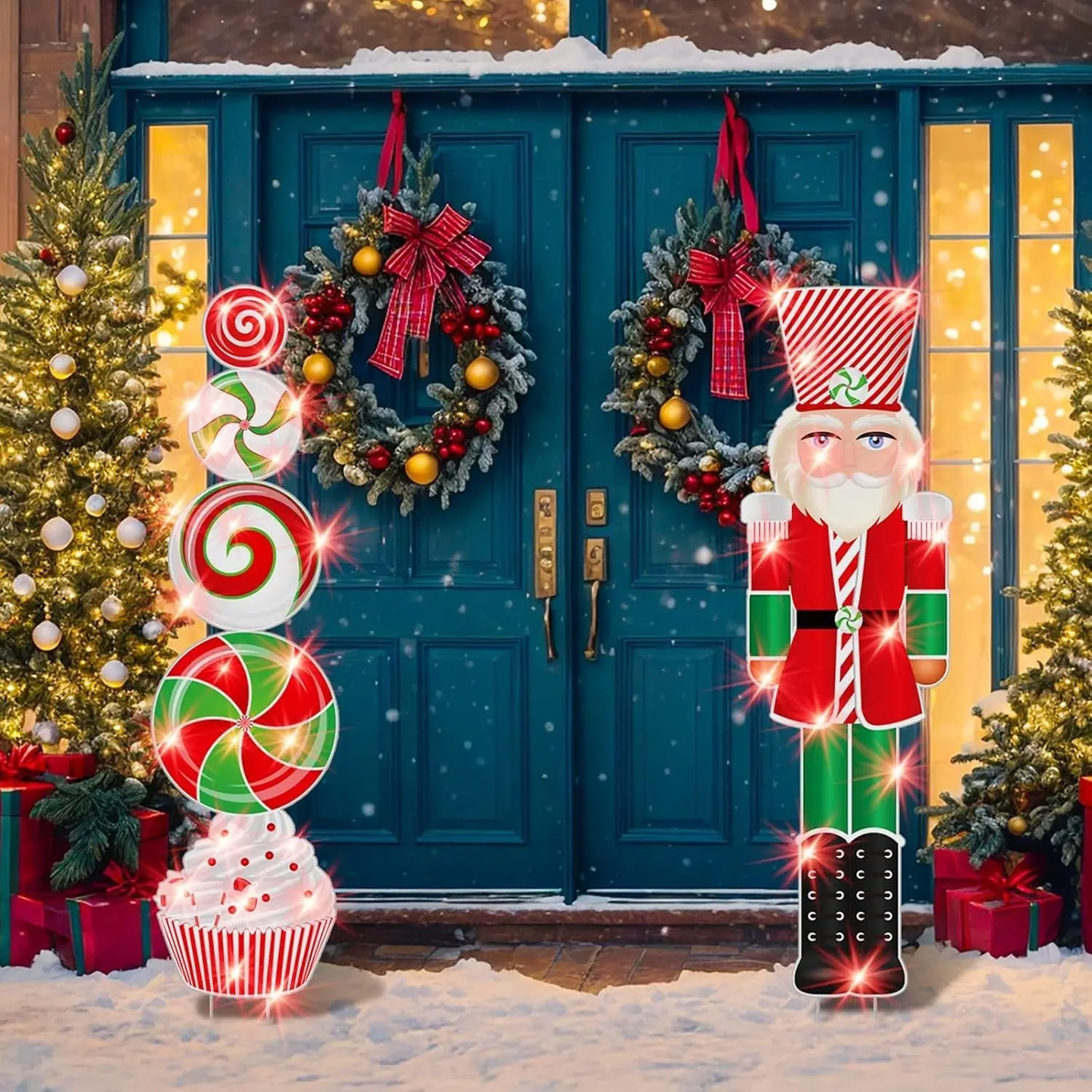 49" Christmas Decorations Outdoor Candy Christmas Decorations, 2Ct Large Tall