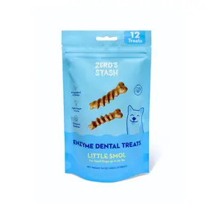 Enzyme Dental Treats for Small Dogs & Puppies, 12 Count, Daily Dental Chews for Lil Smol Canines, Real Chicken, Cleans teeth, Fights Bad Breath, Easy digestion, Clean Ingredients, No Artificial junk, No Filler