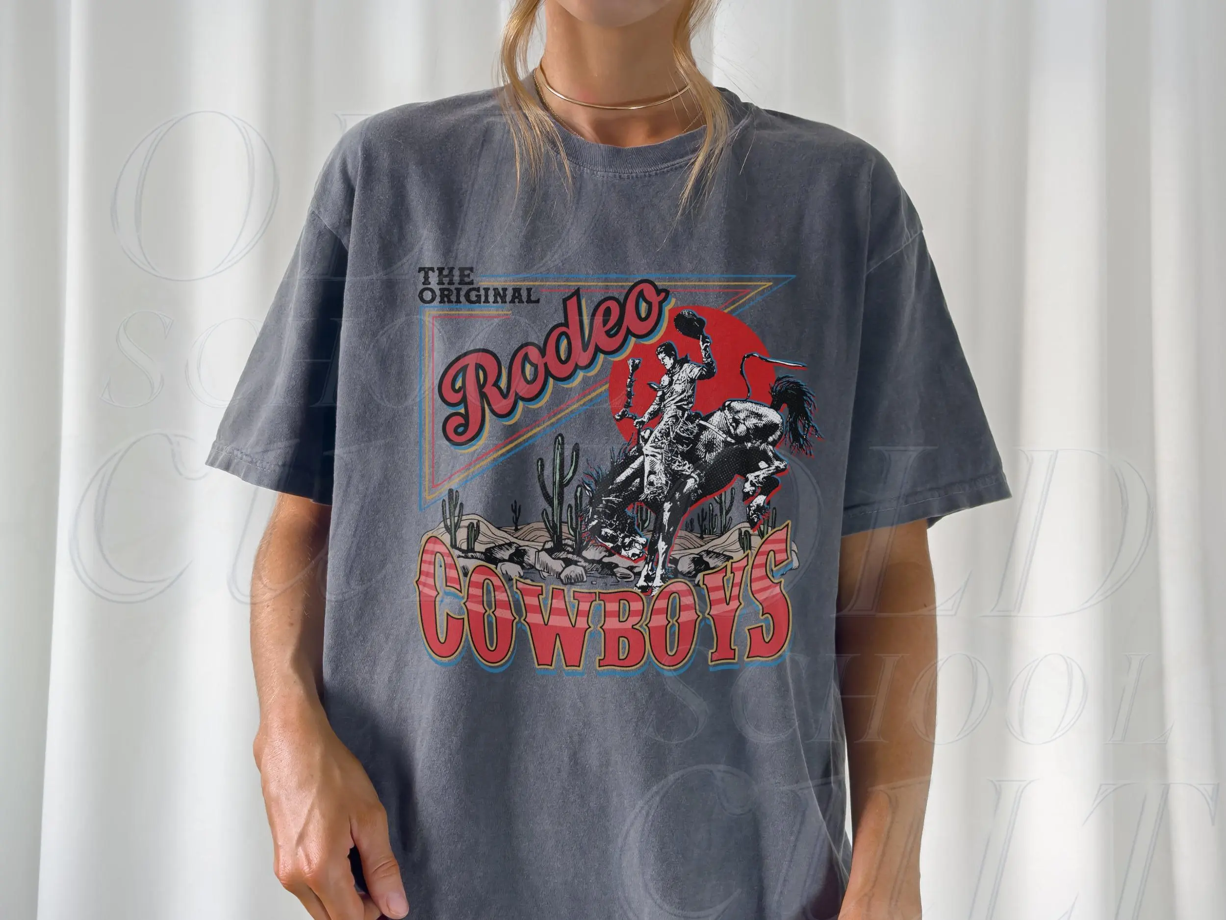 Rodeo Cowboy T-Shirt, Vintage Wester Shirt, Retro Rodeo, Graphic Cowboy - dac10020