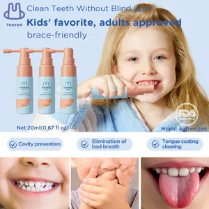 tootoo Kids Oral Spray, 2 Counts Toddler Toothpaste Helper Natural Cavity Defense & Fresh Breath, Grape Flavor with Xylitol & Probiotic, Children Anticavity with Fluoride Free, 20ml 【Live】 TikTokShopBlackFriday