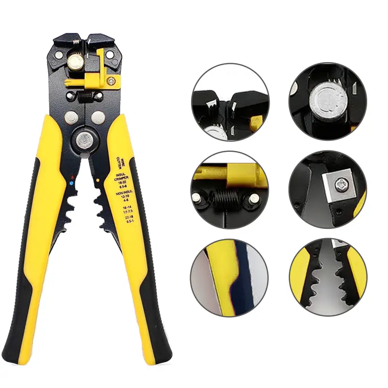 3-in-1 Professional Wire Crimping Plier - Heavy-Duty Hand Tool with Wirecutters, Strip-Cut Tool, Multi-Gauge Compatibility, Portable for Auto and DIY Use | Mother's Day Gift tiktokshopspringglowup, Tools