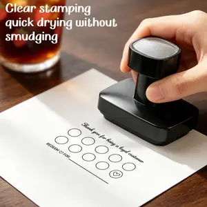 Coffee Shop Loyalty Stamp, Reward Stamp for Cafes and Bakeries, Collectible Stamps, Thank You Stamp, Reusable Transparent Ink Stamp