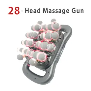 28-Head Massage Gun, 9 Speeds & 9 Modes, Deep Tissue Percussion Massager, For Back Shoulders Legs and Foot Pain Relief Quiet Muscle Massage Gun, Gift Choice, Red Light Therapy
