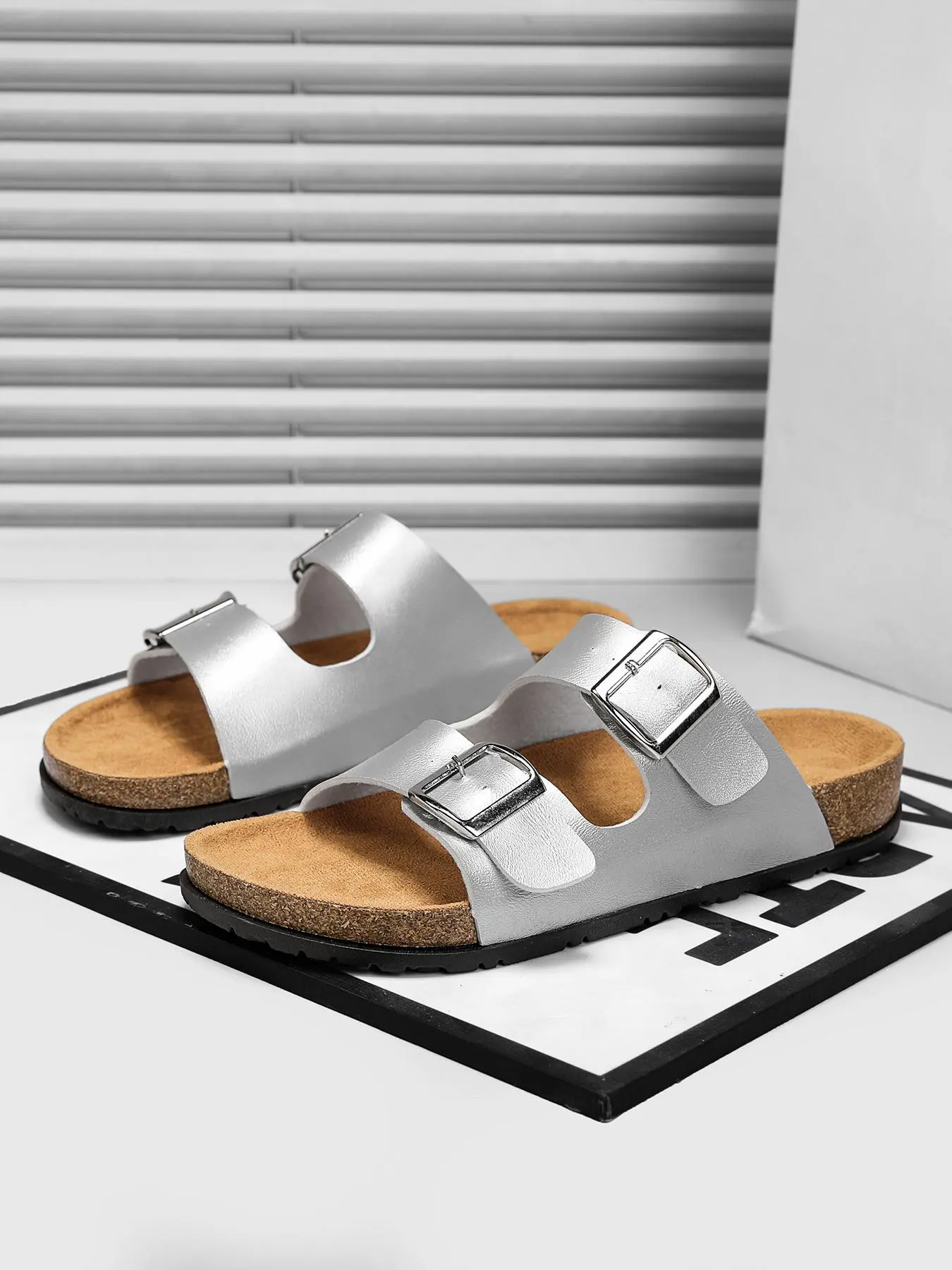 Unisex Minimalist Non-slip Wooden Sole Sandals, Casual Adjustable Strap Design Sandals for Summer, Fashionable Barefoot Shoes for Beach, Footwear, Trending Sandals
