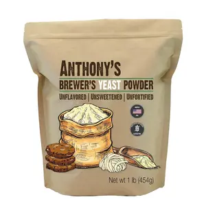 Anthony's Brewer's Yeast, 1 lb, Made in USA, Gluten Free, For Lactation Support, Unflavored, Unsweetened