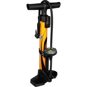 Bicycle Pump Durable Bike Floor Pump 17/24 inch Smart Valve Head, 160 psi, Automatically Reversible Presta and Schrader