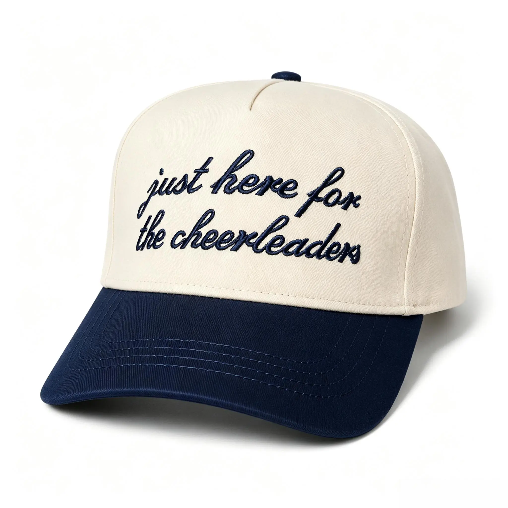 Unisex Funny Embroidered Trucker Hat - "Just Here for the Cheerleaders" Design, Breathable Fabric, Snapback Adjustment, for SEC Football Events, Party Gift (Festive & Party Supplies)
