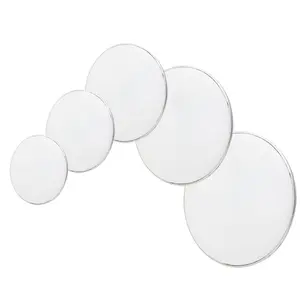 CalidoCasa 5 Piece White Drum Heads Set (22", 16", 14", 13", 12") – Durable PET Drum Skins for Rock, Pop, R\&B – High Tension, Wide Tuning Range, Replacement Drum Heads for Acoustic Drum Kits