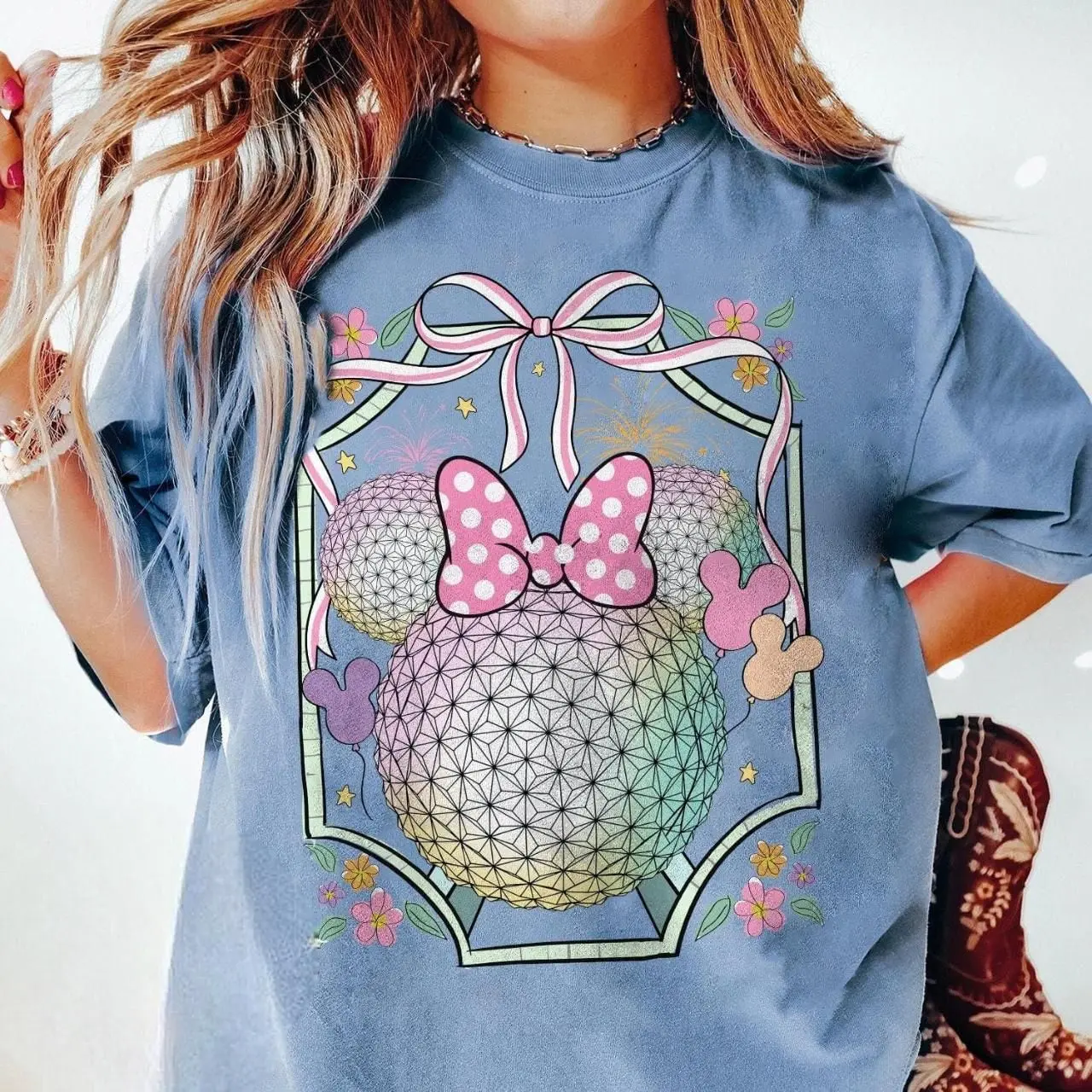 WDW Epcot Shirt, Retro Coquette Bow Epcot SweatShirt, WDW Family Matching Shirt, Magic Kingdom World Traveler Shirt