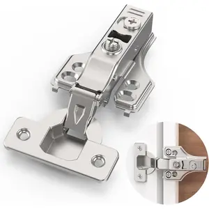 2 Pairs 4 Packs Full Overlay Soft Close Cabinet Hinges,3/4 inch Face Frame Soft Close Hinges with Hydraulic Damper,Concealed 3D for Frame&Frameless Cabinets