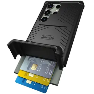 For Galaxy S23 Series: Scooch Wingmate Hidden Wallet Case with Card Holder (Up to 4 Cards and Cash) with Magnetic Car Mount Feature and Kickstand Feature, Protective and Shockproof for Up to 10-Foot Falls, Military Grade Protection, Smartphone Accessories