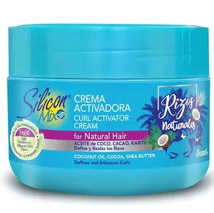 Rizos Naturales Silicon Mix Curl Activator Cream for Natural Hair 8 Oz - Curl Enhancer for Curly and Afro Hair - Gel, Haircare