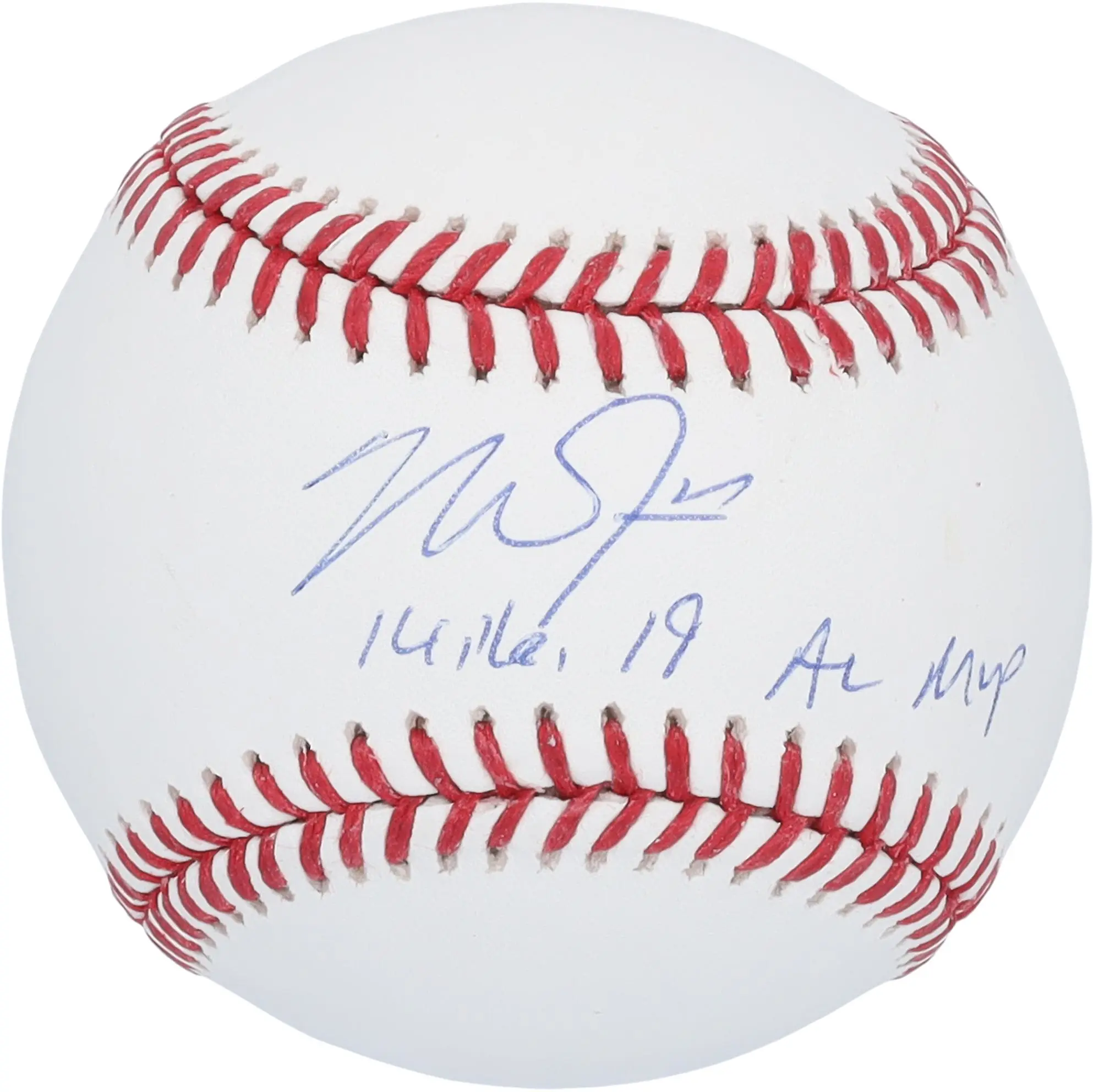 Mike Trout Los Angeles Angels Autographed Baseball with "14-16-19 AL MVP" Inscription - Fanatics Authentic Certified