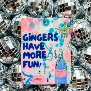 Unscented Car Air Freshener Gingers Blondes Brunettes - Ready to Hang in Your Car