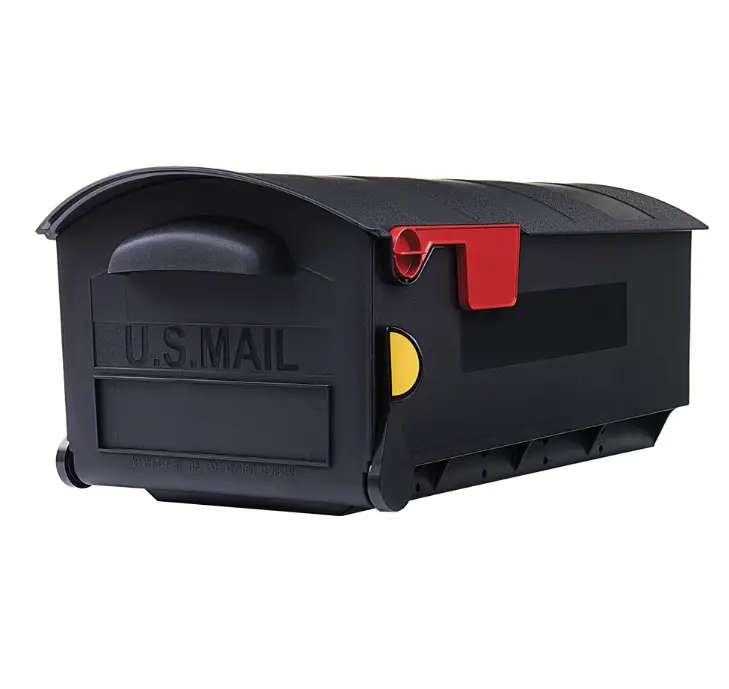 Architectural Mailboxes Patriot Plastic, Large-Medium, Post-Mount Mailbox in Black