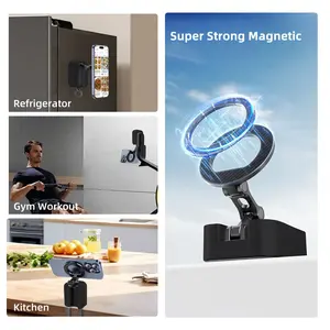 Travel Stand-MagSafe 2025 New 360° Rotating  Foldable Retractable Stand with Powerful Magnet, Women's Cell Phone Holder Travel Essentials,  Essentials, Hands-Free Magnetic Mini Travel Accessory