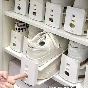 Double Layer Adjustable Shoe Rack Organizer, Space Saving Home Storage Solution, Multi-Layer Shelving Unit for Closet Organization