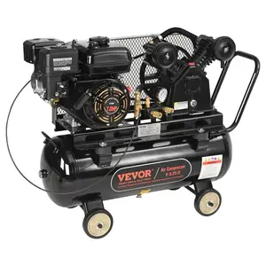 Fathersdaygift VEVOR 7HP Gas Powered Air Compressor, 13.2 Gallon Horizontal Air Compressor Tank, 9CFM115PSI Gas Driven Piston Pump Air Compressed System with 115PSI Max Pressure for Construction Sites Workshopdealsforyoudays