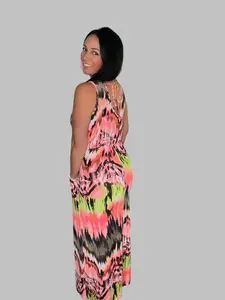 Tie-Back Sleeveless Maxi Dress